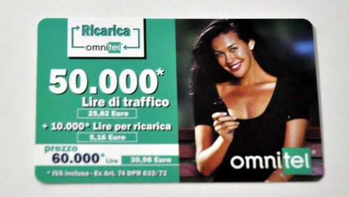 Scheda telefonica omnitel - scheda,